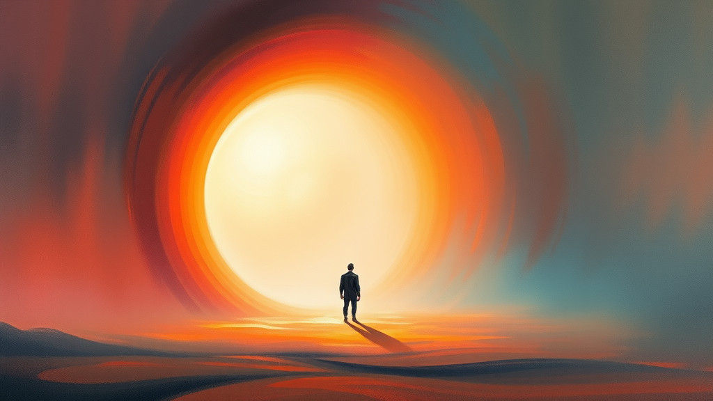 Mystical Tunnel with Ethereal Light: Surrealist Art