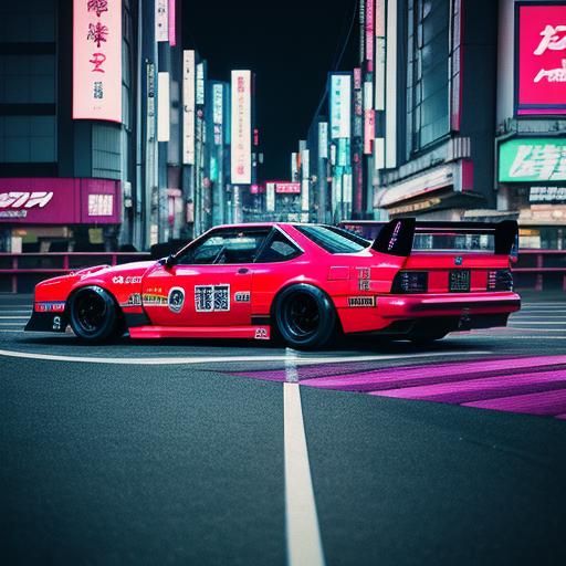 Two JDM Cars Drifting in Neon Tokyo