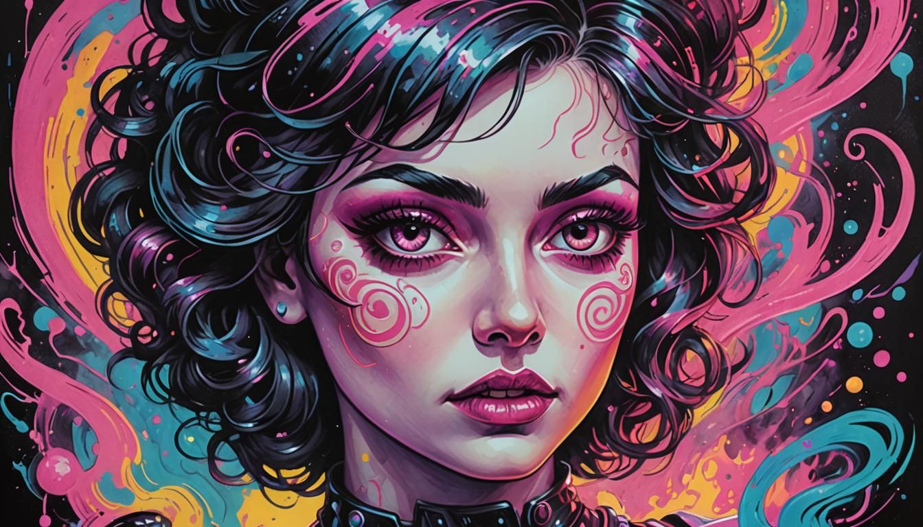 Madness Eyes: Cyberpunk Steampunk Pop Art Fusion