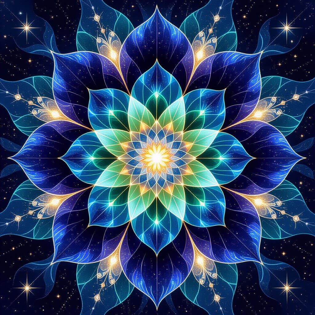 "Celestial Fractal Bloom"