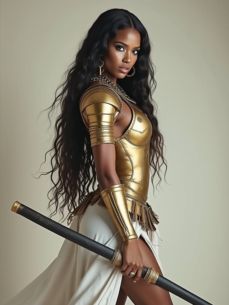 Ancient Egyptian Goddess Ready for Battle in Vogue Style