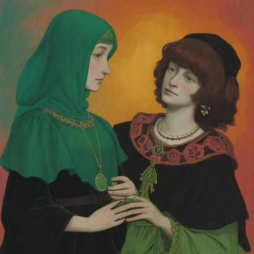 Illuminated Portrait Inspired by Expressionism