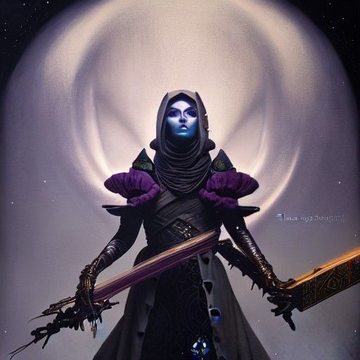 Destiny 2 Warlock: Hyperdetailed Ethereal Painting