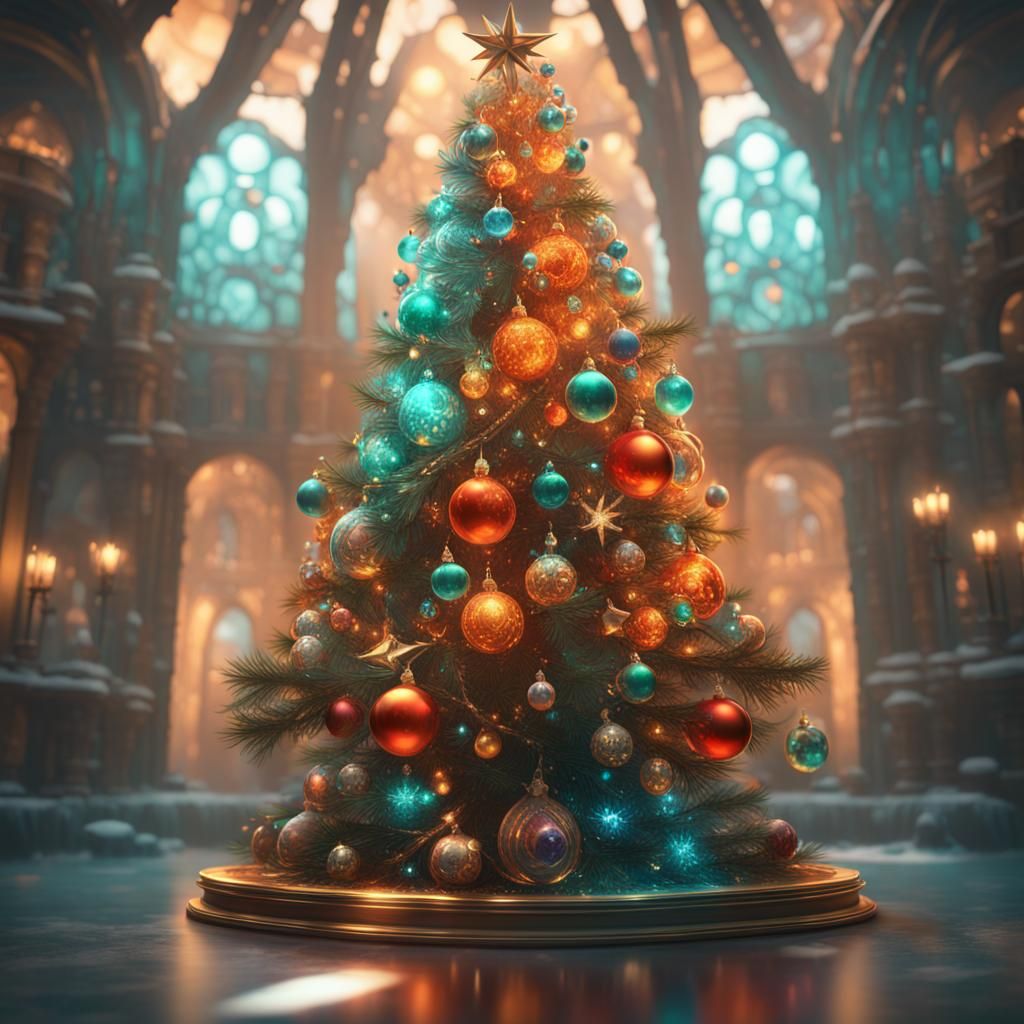 Jewelled Christmas Tree: Hyperdetailed Concept Art