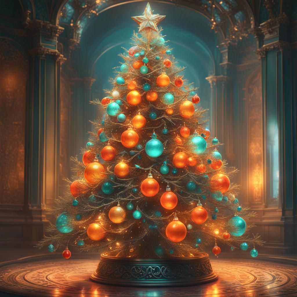 Jewelled Christmas Tree: Art Nouveau Concept Art