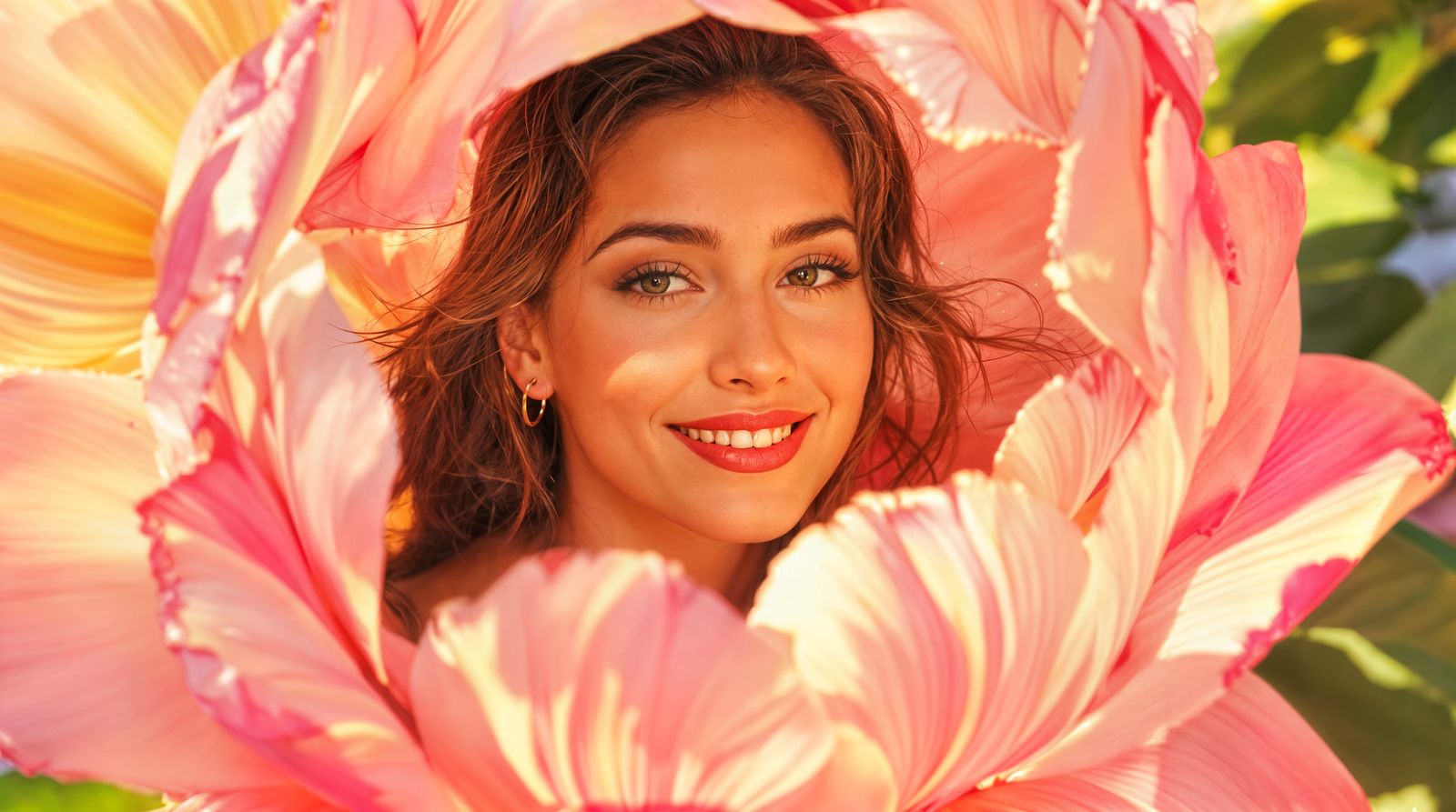 Floral Goddess Unveiled in Vibrant Closeup