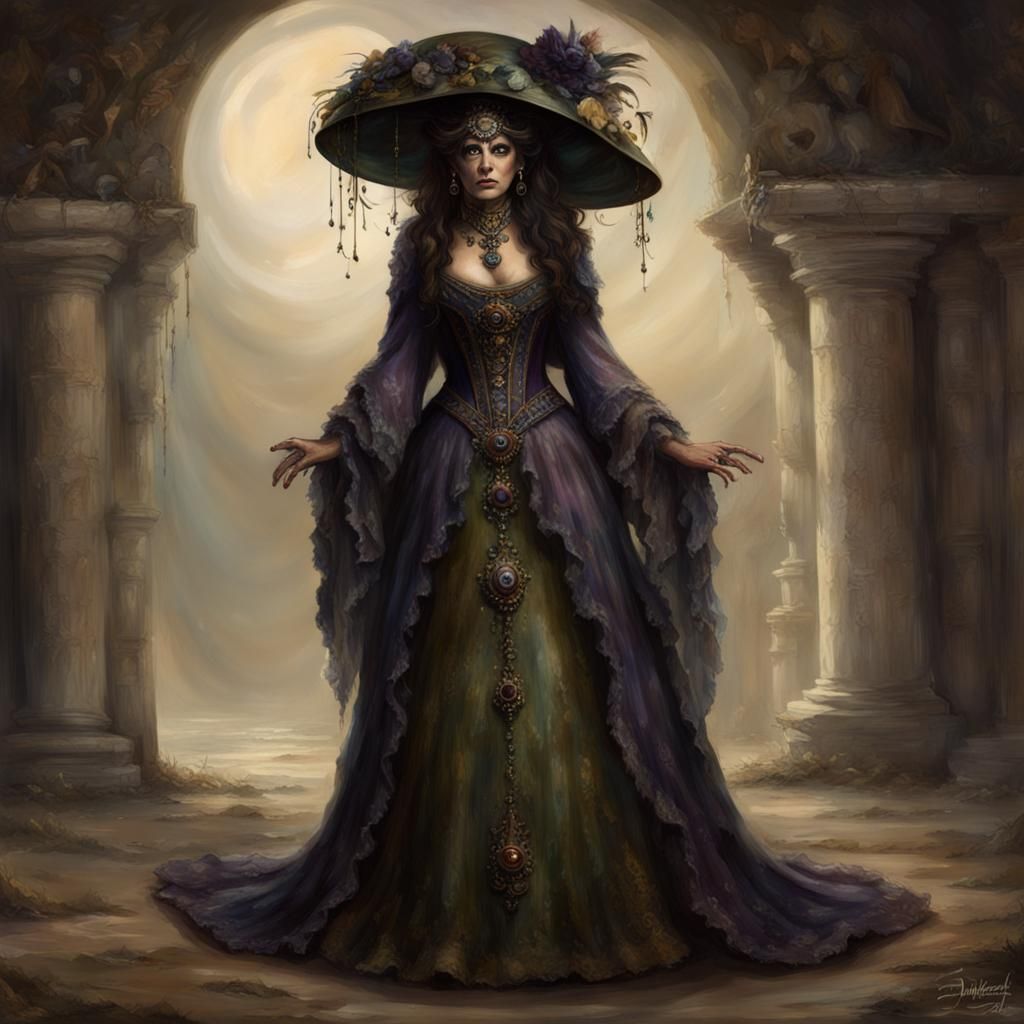 Madame Esmeralda: Fortune Teller in Detailed Matte Painting