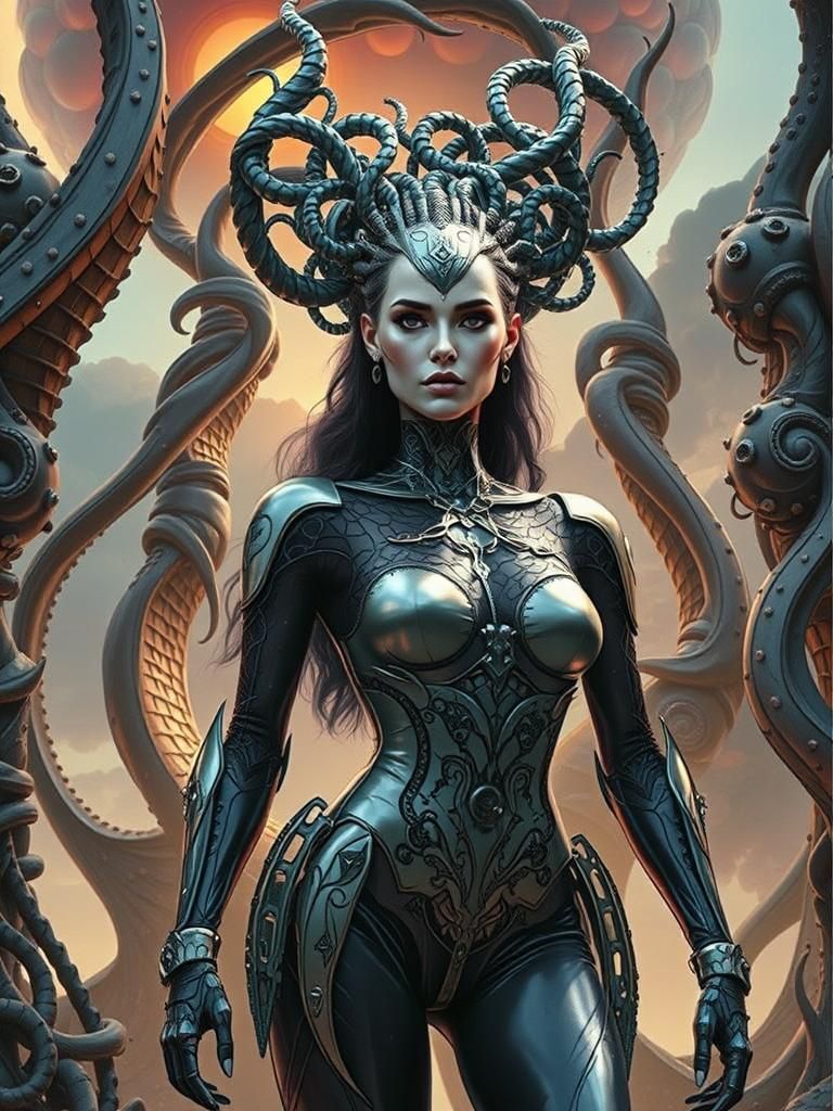 Voluptuous Model in Orange Flowers, Graffiti Splash Art