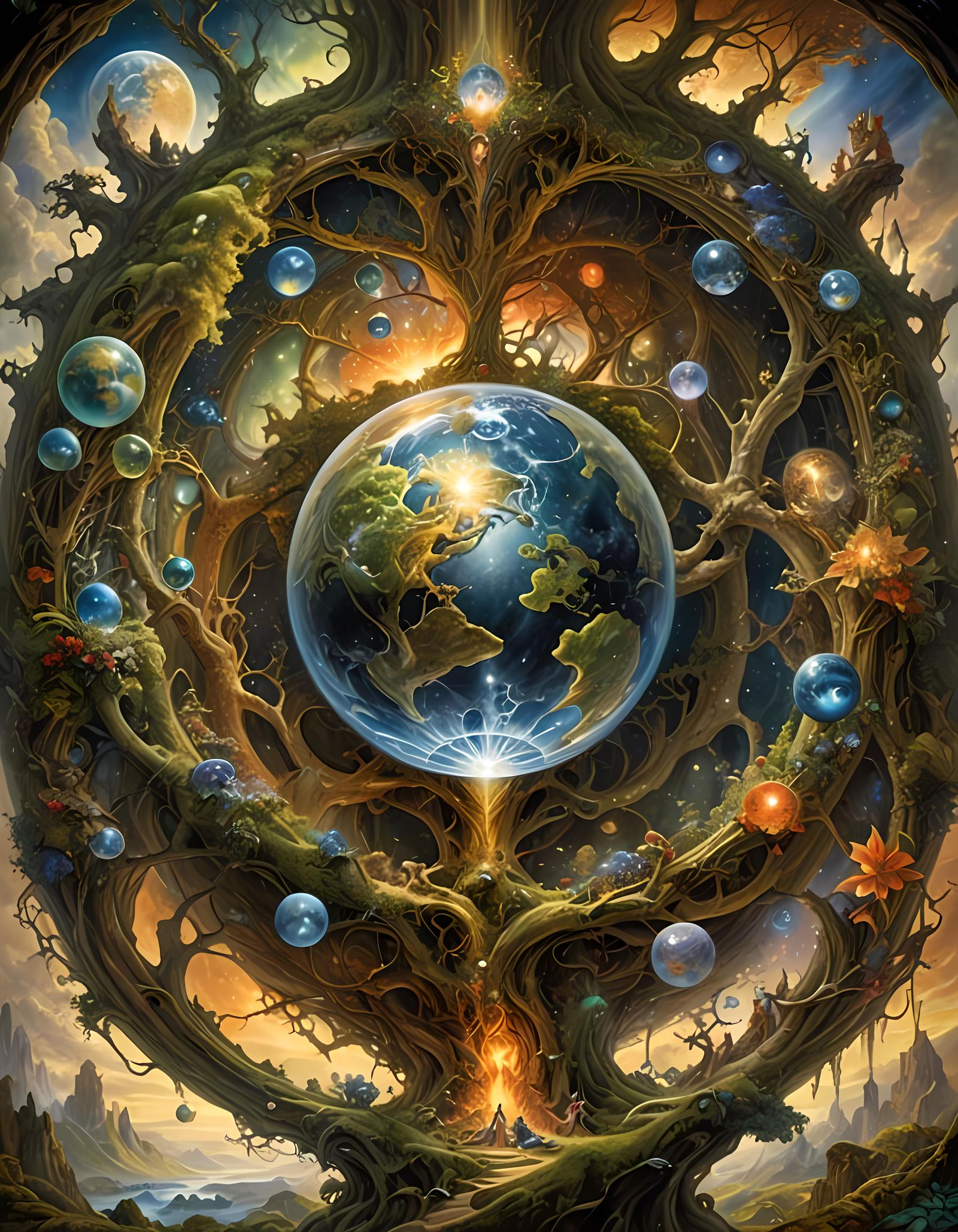 Elemental Earth Sphere Fantasy Art