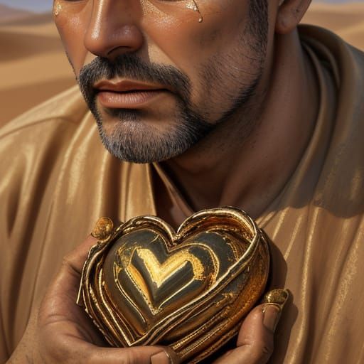 Heart Shards: A Surrealist Oil Painting of Sorrow