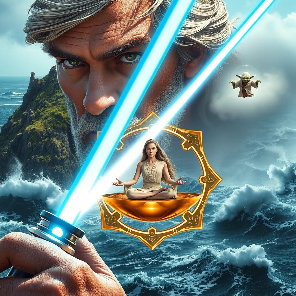 Obi-Wan Kenobi's Remote Jedi Training in Beksiński Style