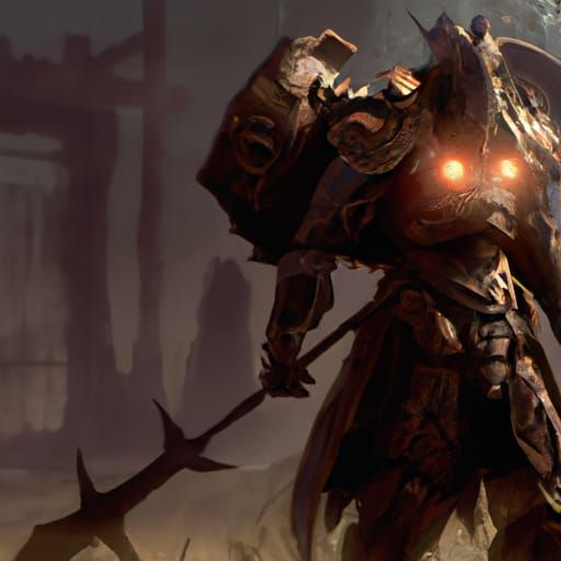 Zombie Knight Concept Art in Dark Fantasy Style