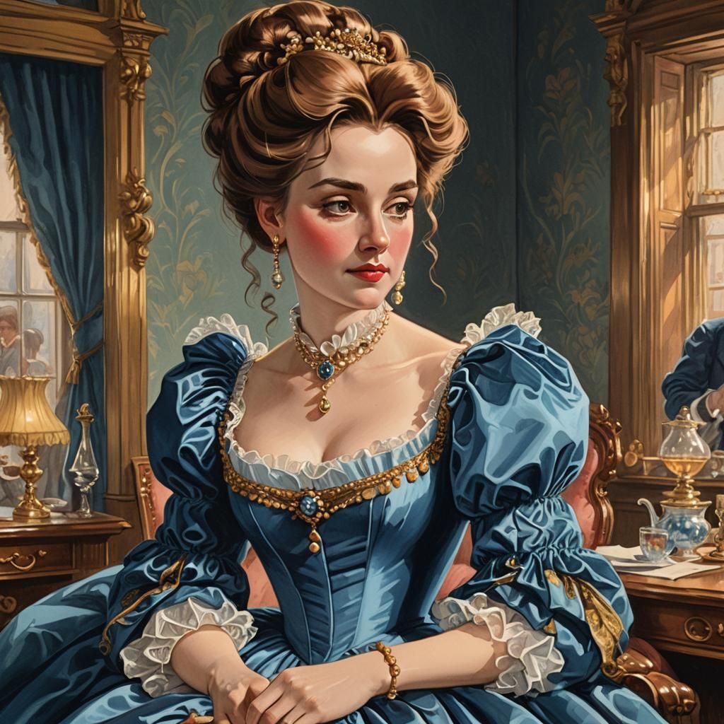 Cartoon Duchess Portrait in Thomas Nast Style