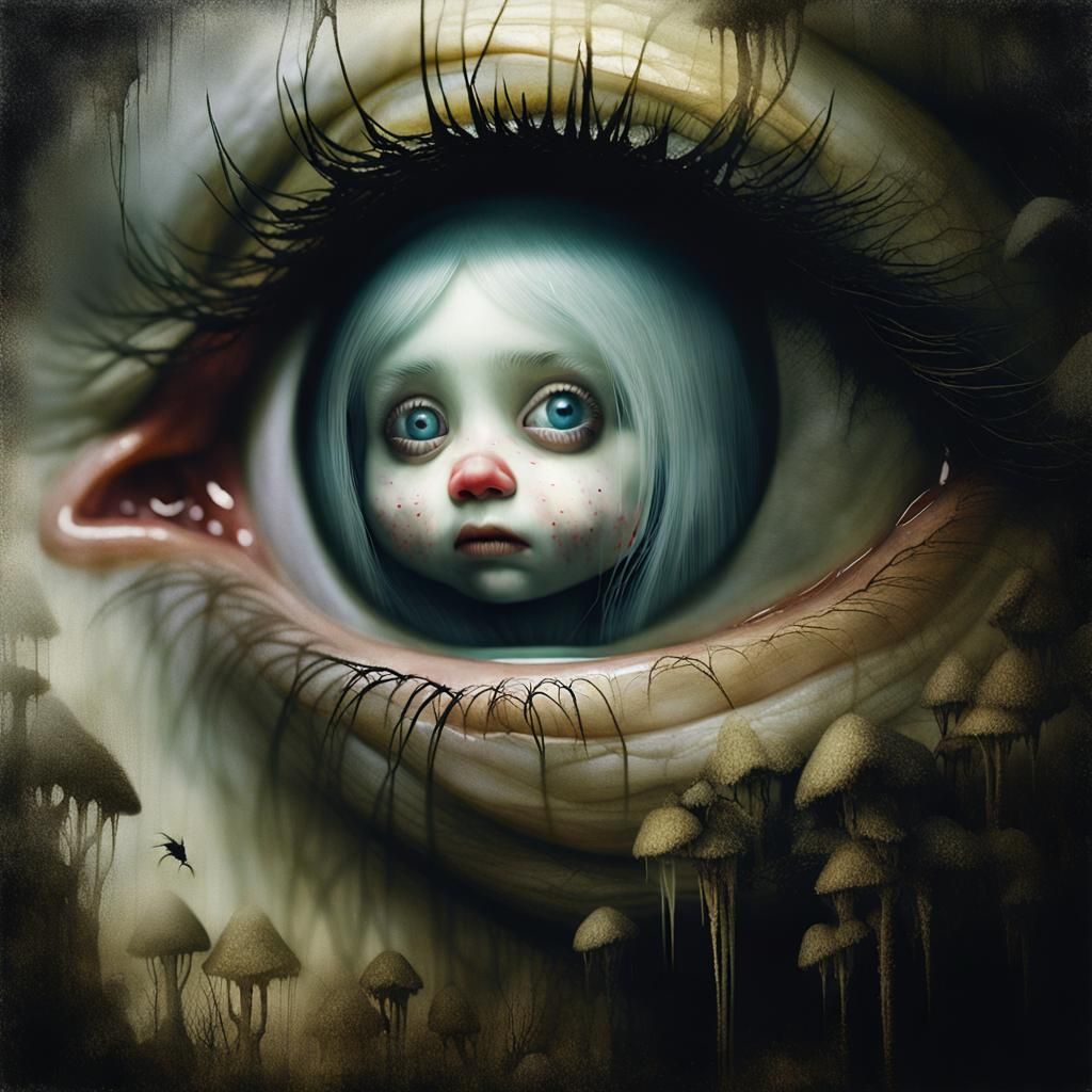 Gnome in Eye Socket: A Macabre Close-Up