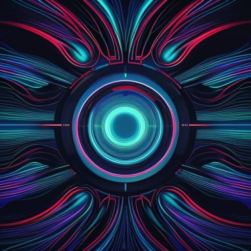 Trending Surrealist Creation with Neon Lighting