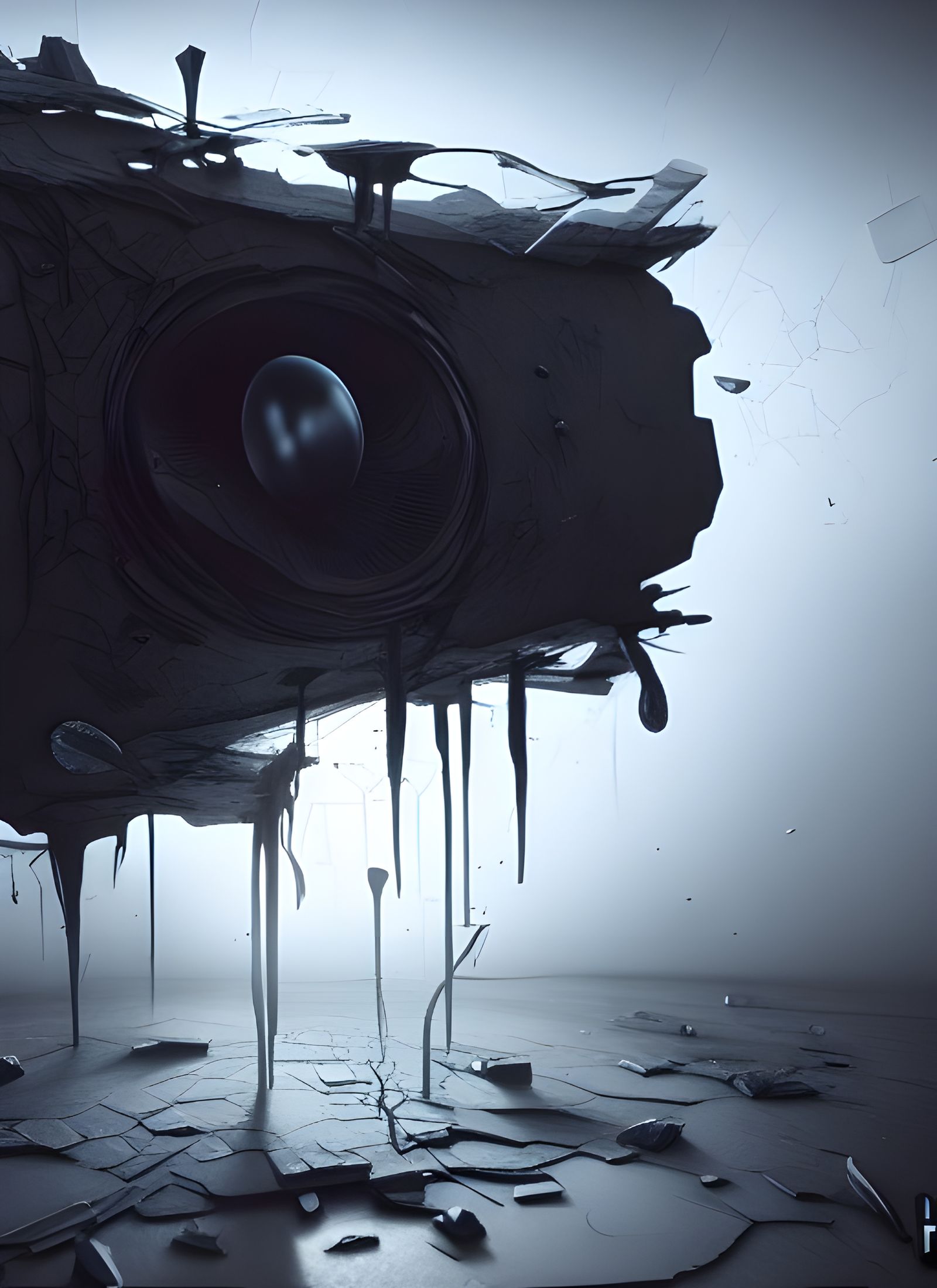 Surreal Broken Tension in Hyperrealistic 4K