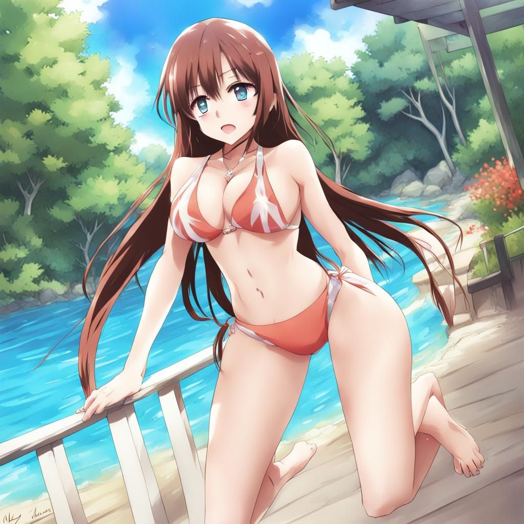 Anime-Style Bikini Art: Manga Key Visual