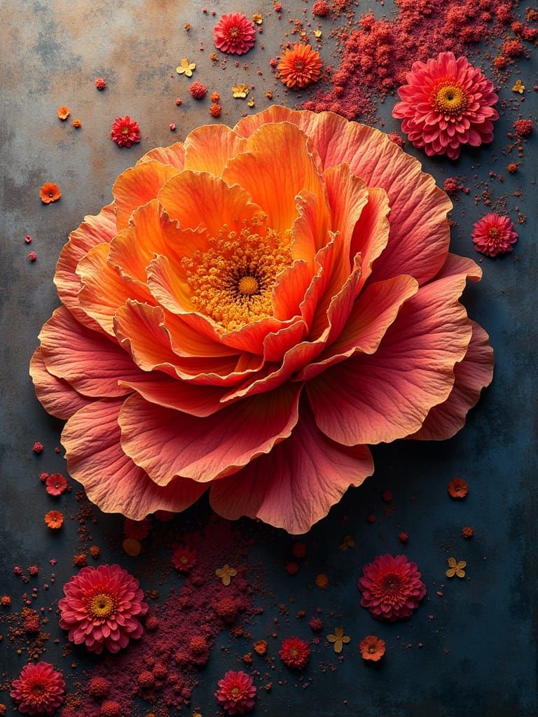 Graceful Lies Amidst Begonia Rex