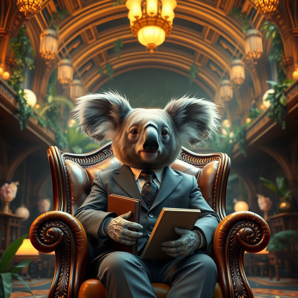 Koala Bear Attends Job Interview in Unreal Engine 5