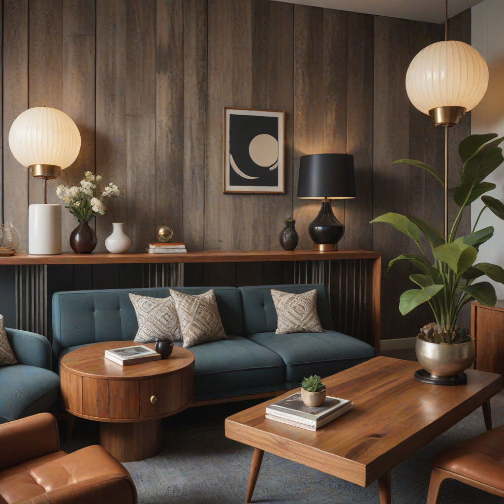 Mid-Century Modern Living Room Revamp in Retro-Futuristic St...