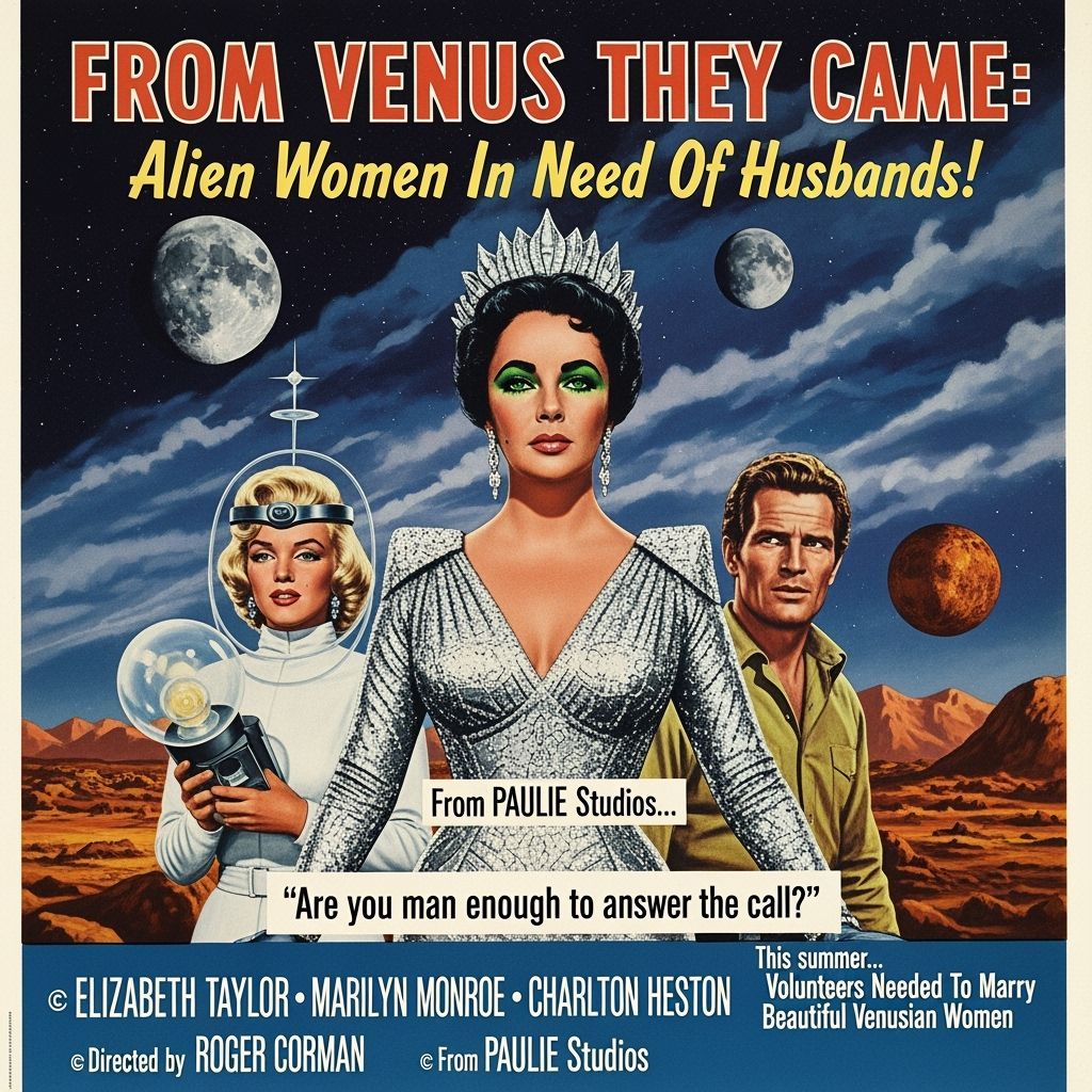 Vintage Movie Poster: Alien Women From Venus