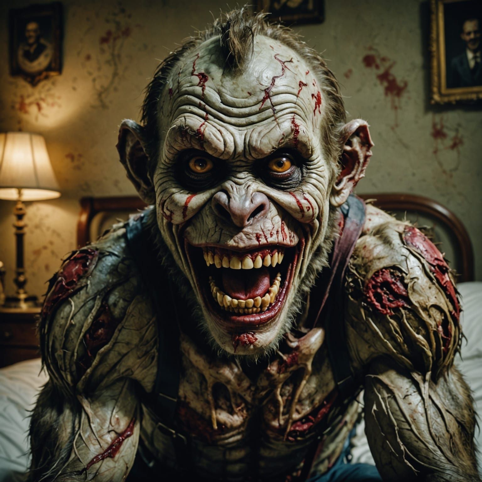 Hyperrealistic Horror Scene in Moody, Cinematic Style