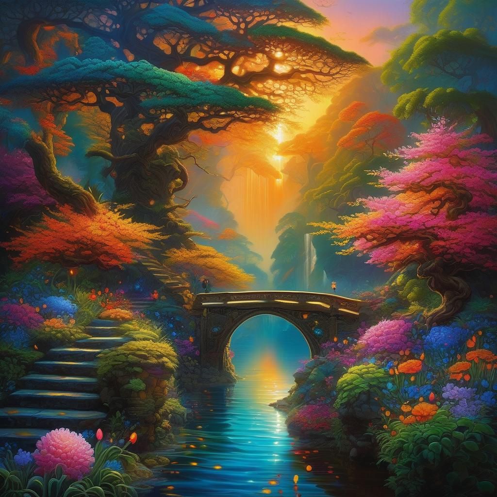 Vibrant Digital Art with Oil Paint Effects