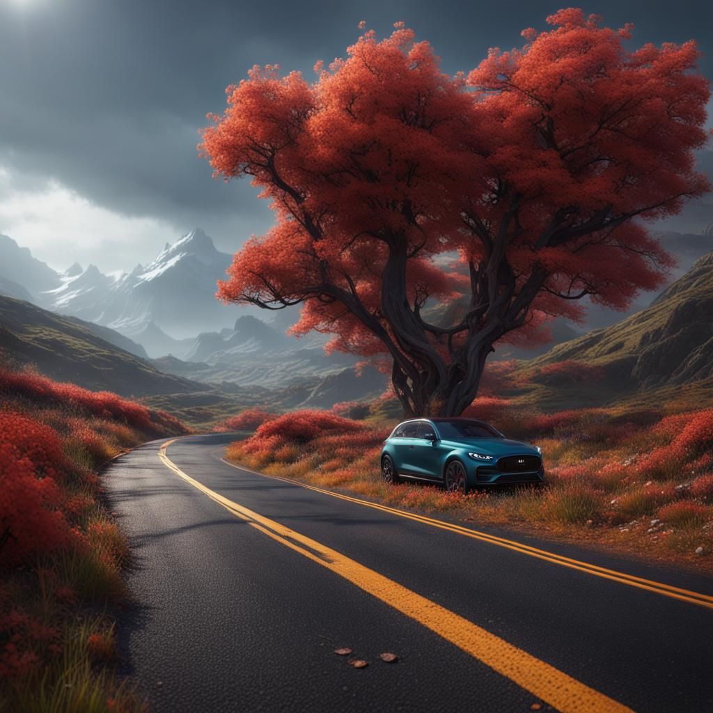 Fantastical Bloom Persists: A Detailed Matte Painting