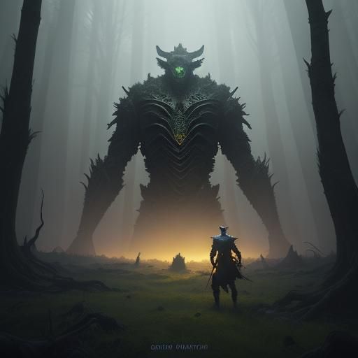 Druid Summons Wolf in Mythic Fantasy Art