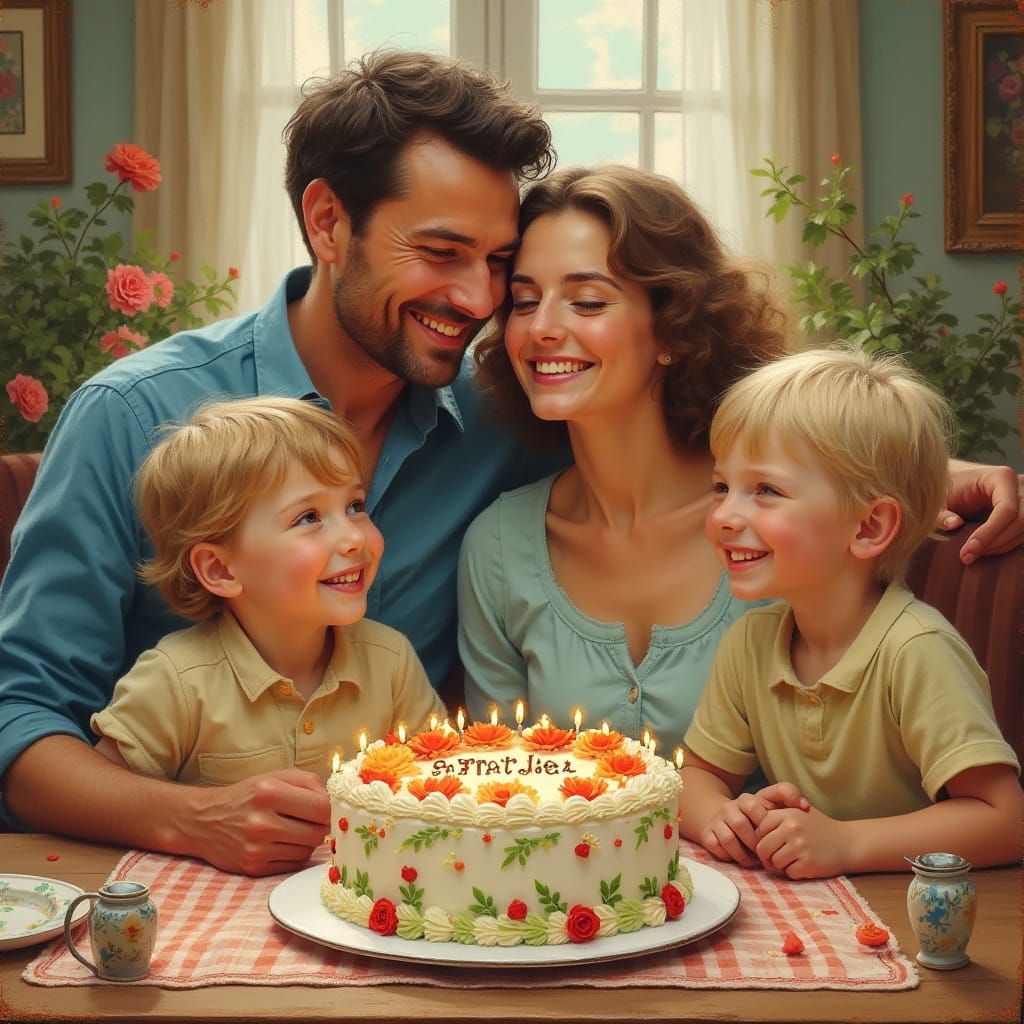 Family Celebrates Father's Day in Classic Style