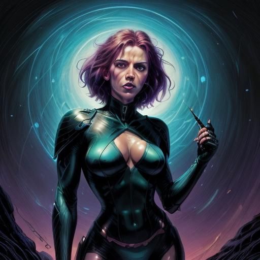 <lora:pretty woman:1.0> volumetric lighting color gradient K...