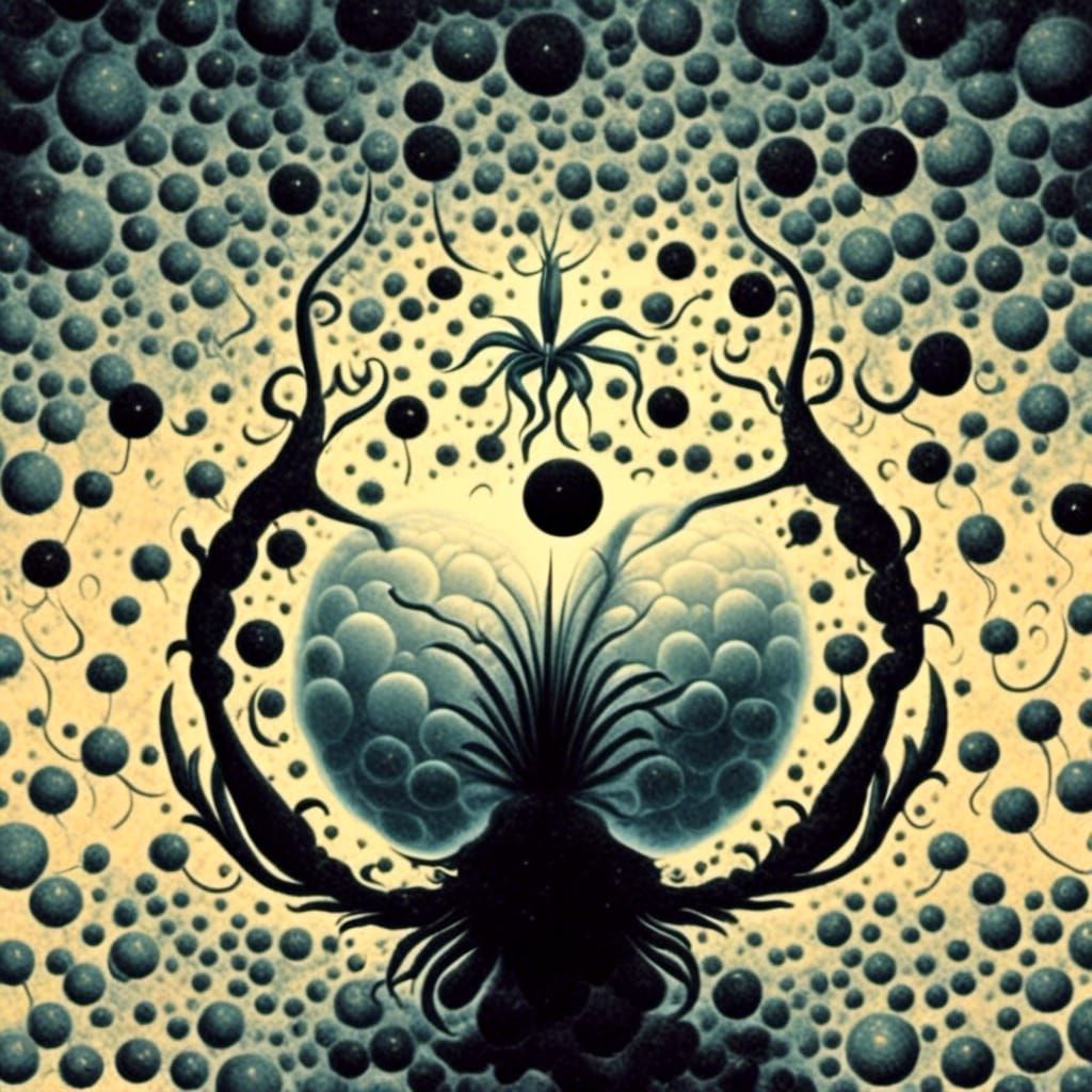 Quantum Being Rides Electron Silhouette