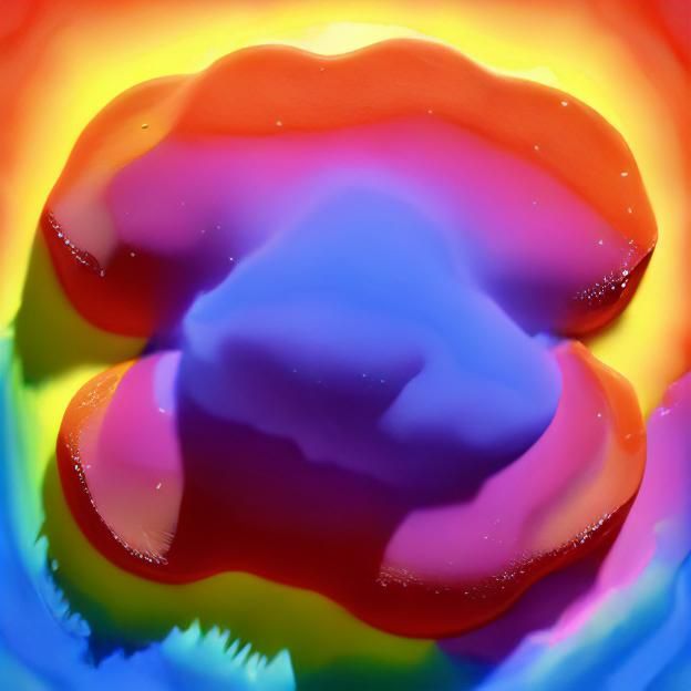 Opalescent Holi Powder Cloud in Maximalist Style