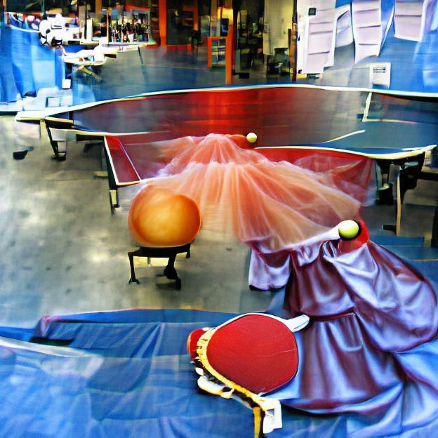 Ping Pong Ball Gown AI Image