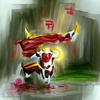 Sacred Cow: Bold Minimalist Flash Art