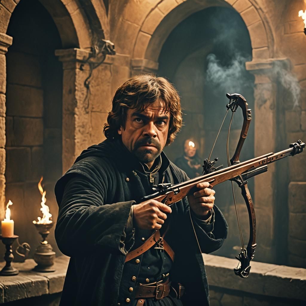 Cinematic Medieval Standoff with Crossbow