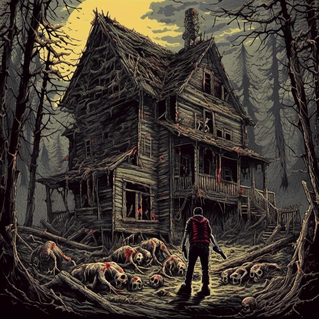 Evil Dead: Cabin in Woods Horror Scene
