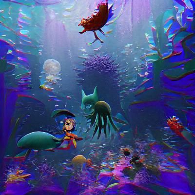 Underwater Scene Generated by AI