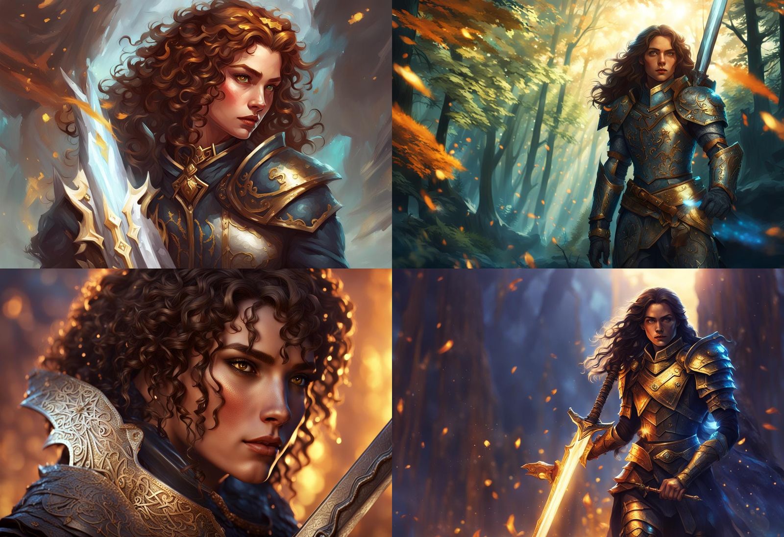 Fantasy Female Warrior with Great Sword, Digital Art