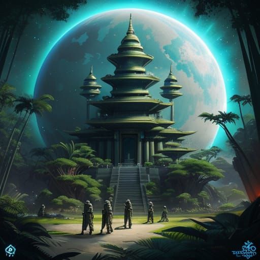 Jedi Temple on Alien Planet with Binary Suns and Practicing ...