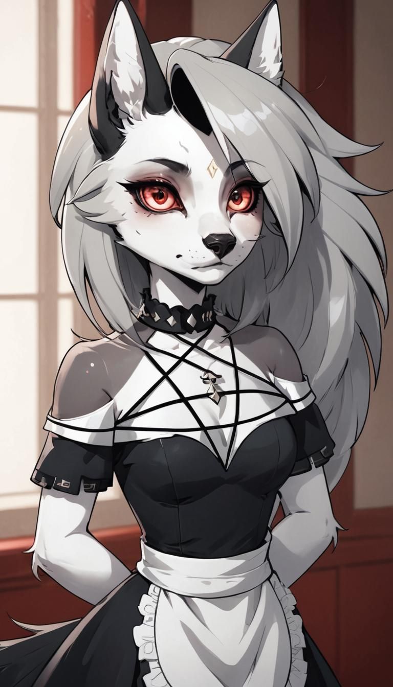 Adorable Anthro Loona Portrait, 3D Anime Art