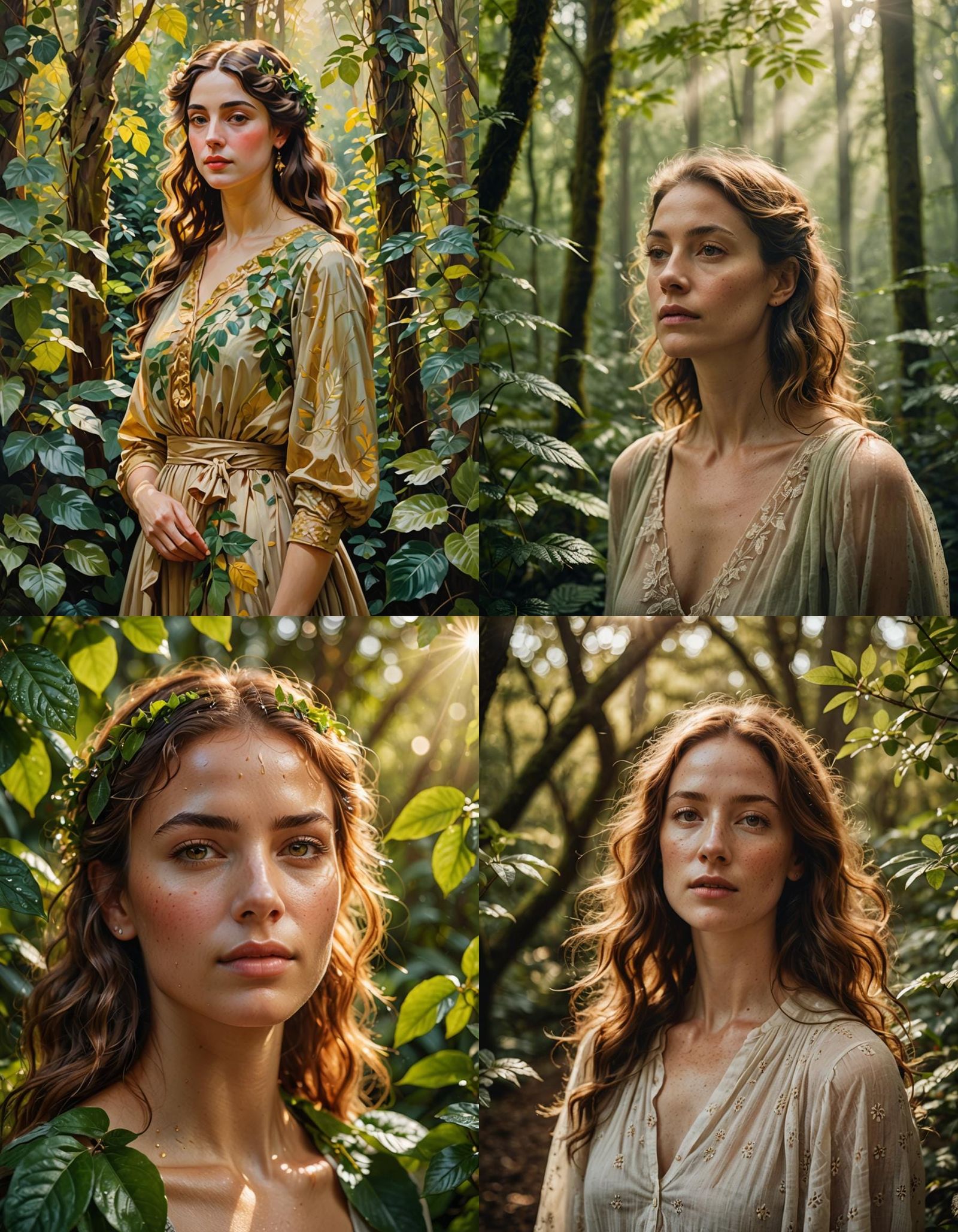 Elegant Nature-Inspired Portrait of a Stunning Female Model