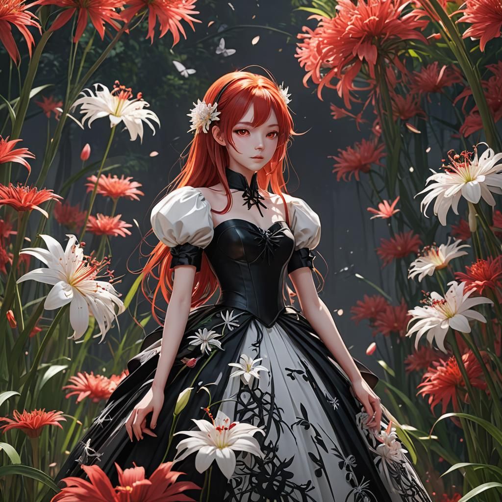 Spider Lily Princess in Anime Style