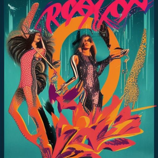 Roxy Music Band Poster Art Collage
