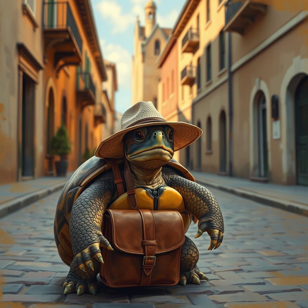 Turtle Tourist in Saint Augustine, Nostalgic Realism