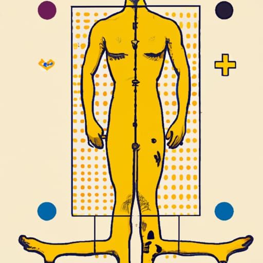 Pop Art Screen Print of Male Anatomy Facts