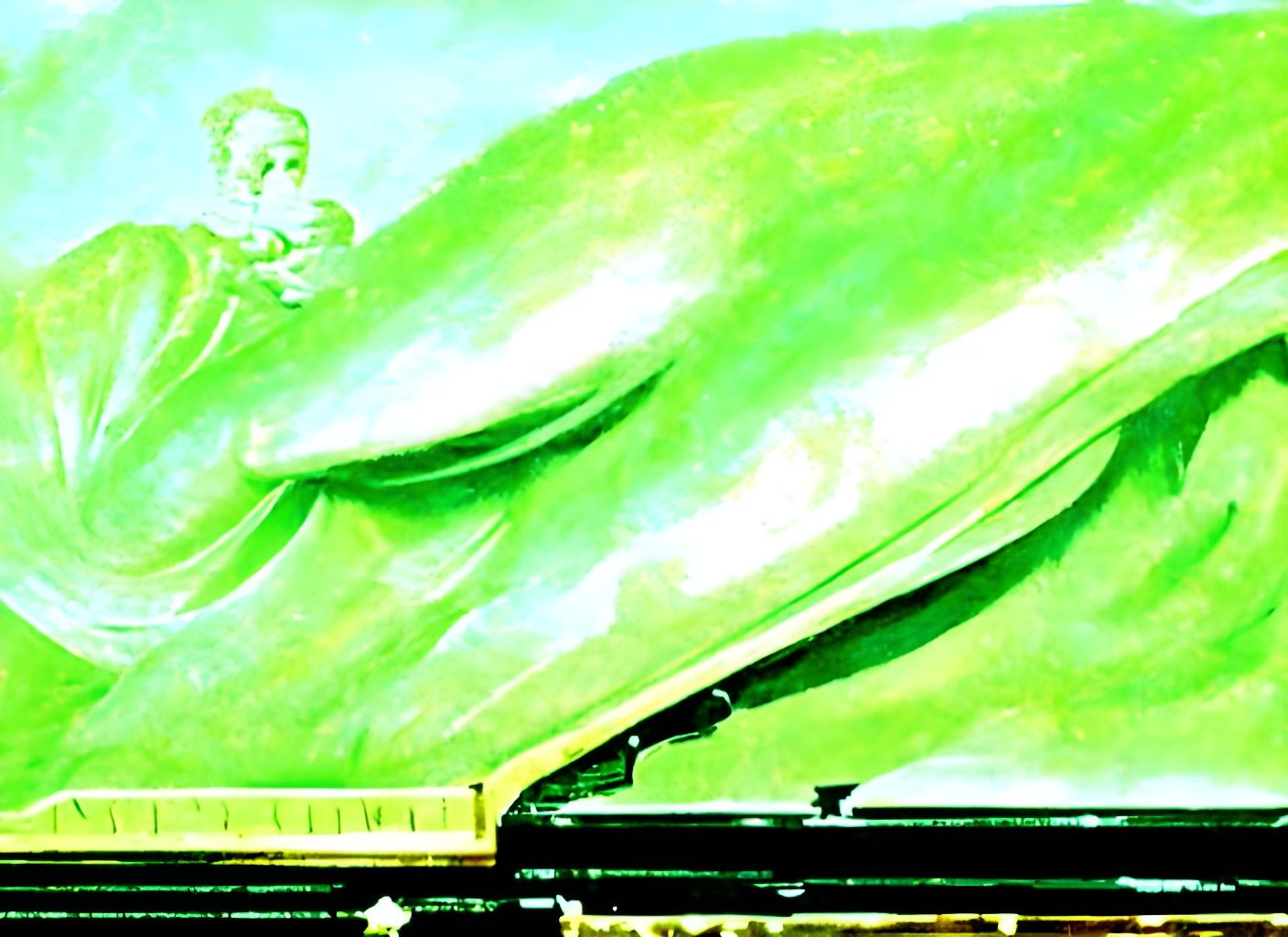 Mozart at the Cembalo: Oil Painting