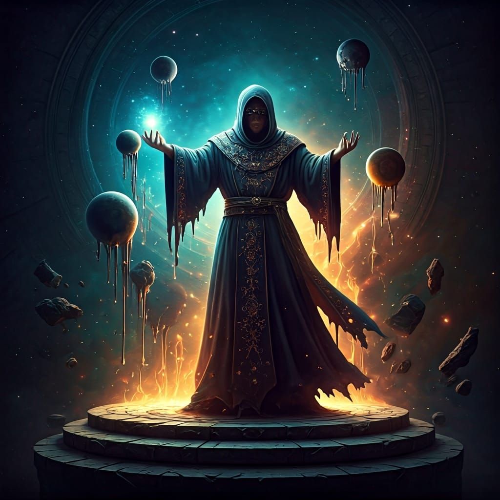 A Final Fantasy XIV Astrologian casting a powerful spell tha...