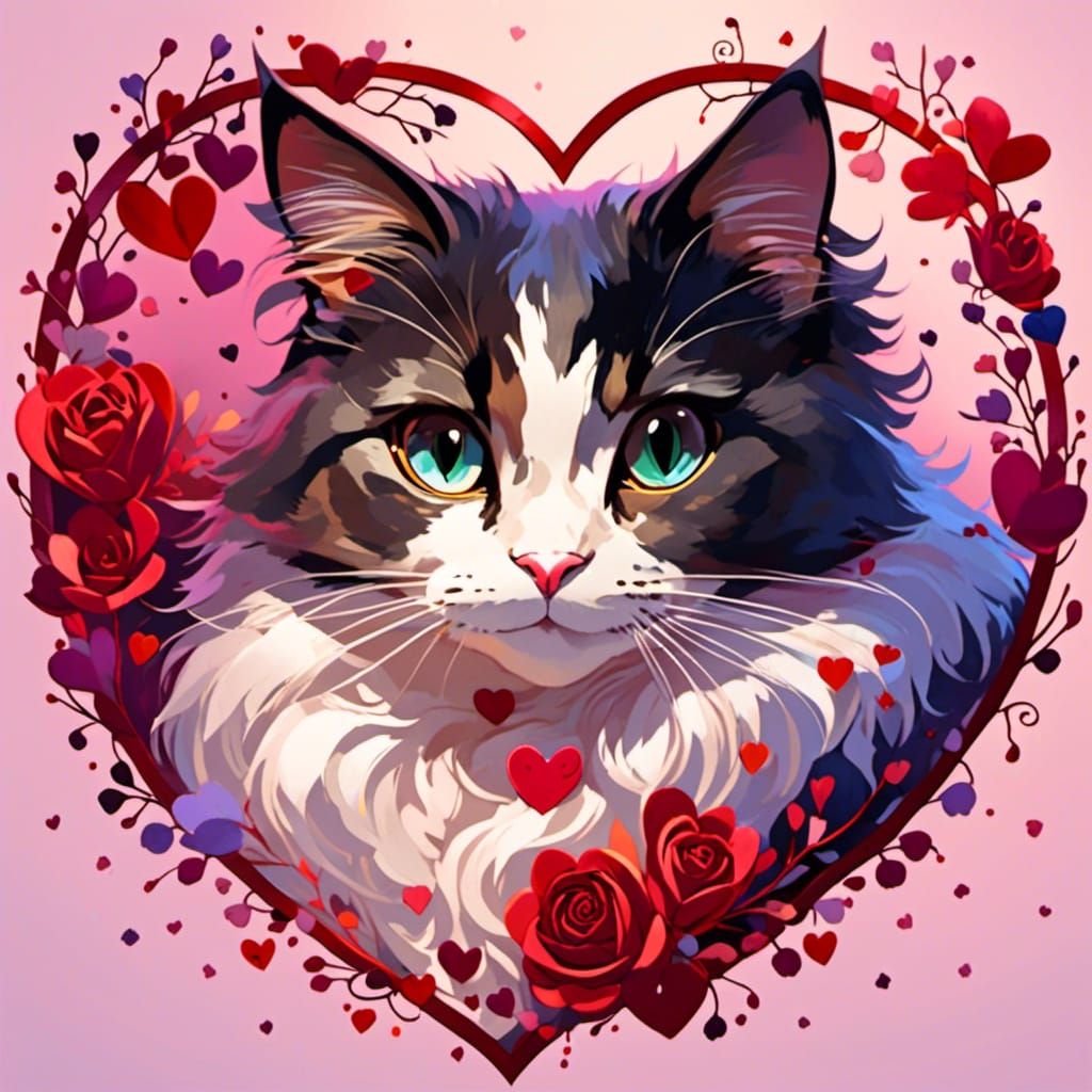 Valentine's Day Cat