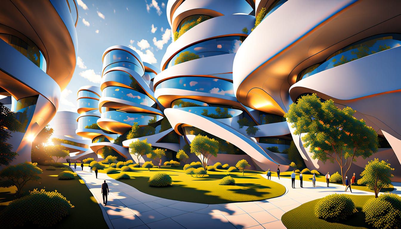 A Futuristic Utopia of Harmony and Evolution